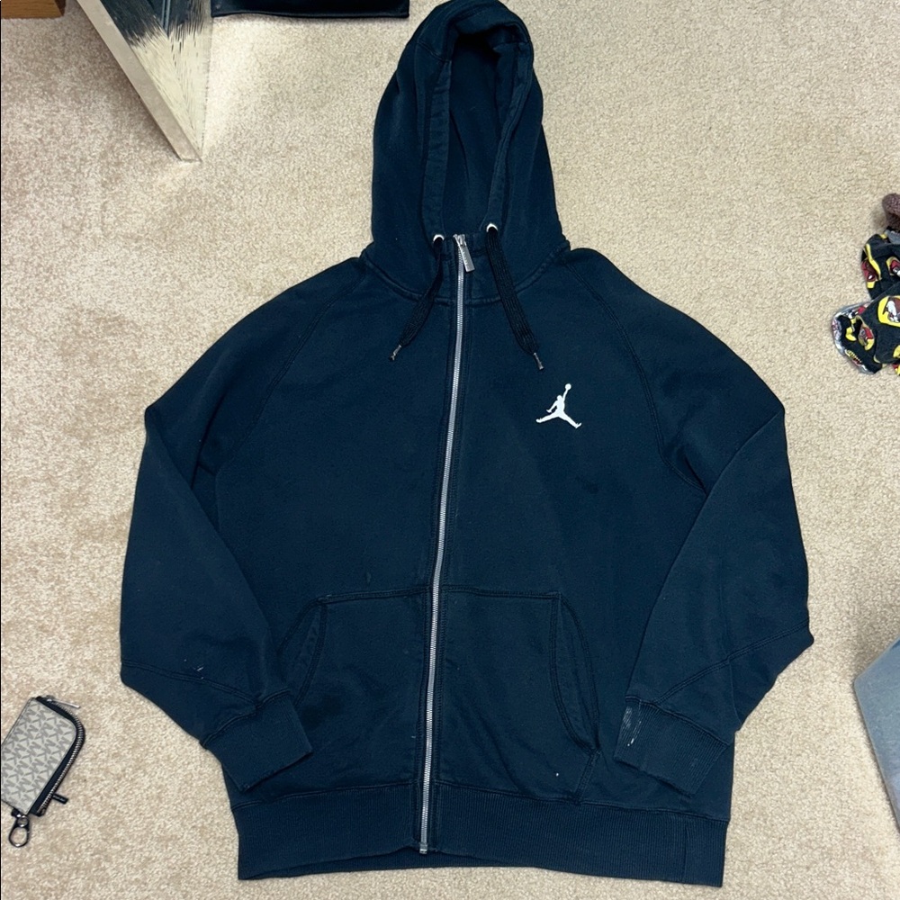 Jordan Black Full-Zip Hoodie